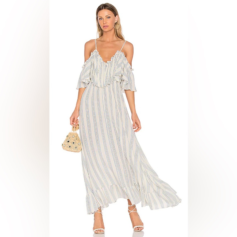 MISA LOS ANGELES Augustina Dress in Grey Stripe